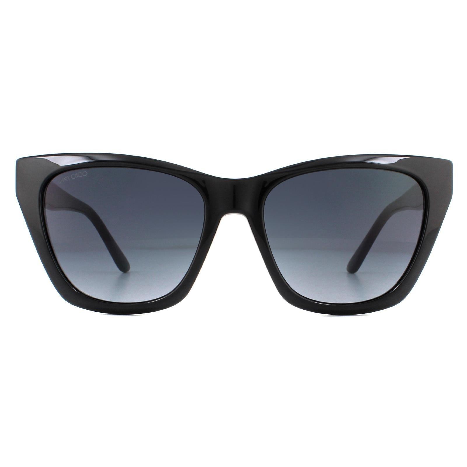 Черные темно-серые солнцезащитные очки «кошачий глаз» с градиентом Jimmy Choo, черный jimmy choo jim leti s 2m2 9o 62 черный золотой металл