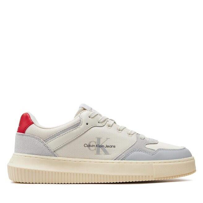 

Кроссовки Calvin Klein Jeans Chunky Cupsole Mix Ml Btw YM0YM00907 Creamy White/ Oyster Mushroom/Fiery 0GC, экрю