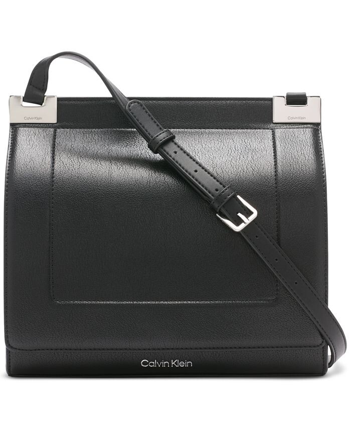 

Сумка через плечо Palm с двойным отделением и клапаном-гармошкой Calvin Klein, черный