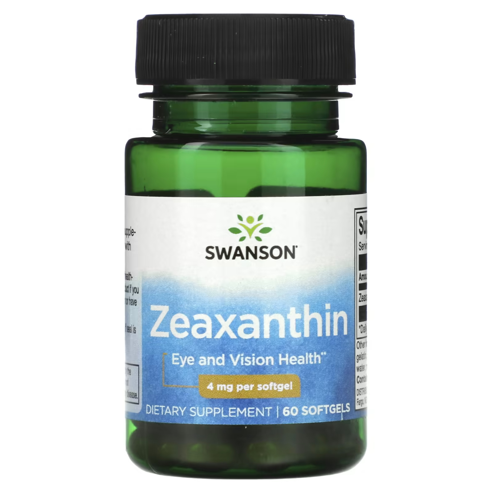 Зеаксантин Swanson 4 мг, 60 мягких таблеток чеснок swanson 500 мг 60 мягких таблеток