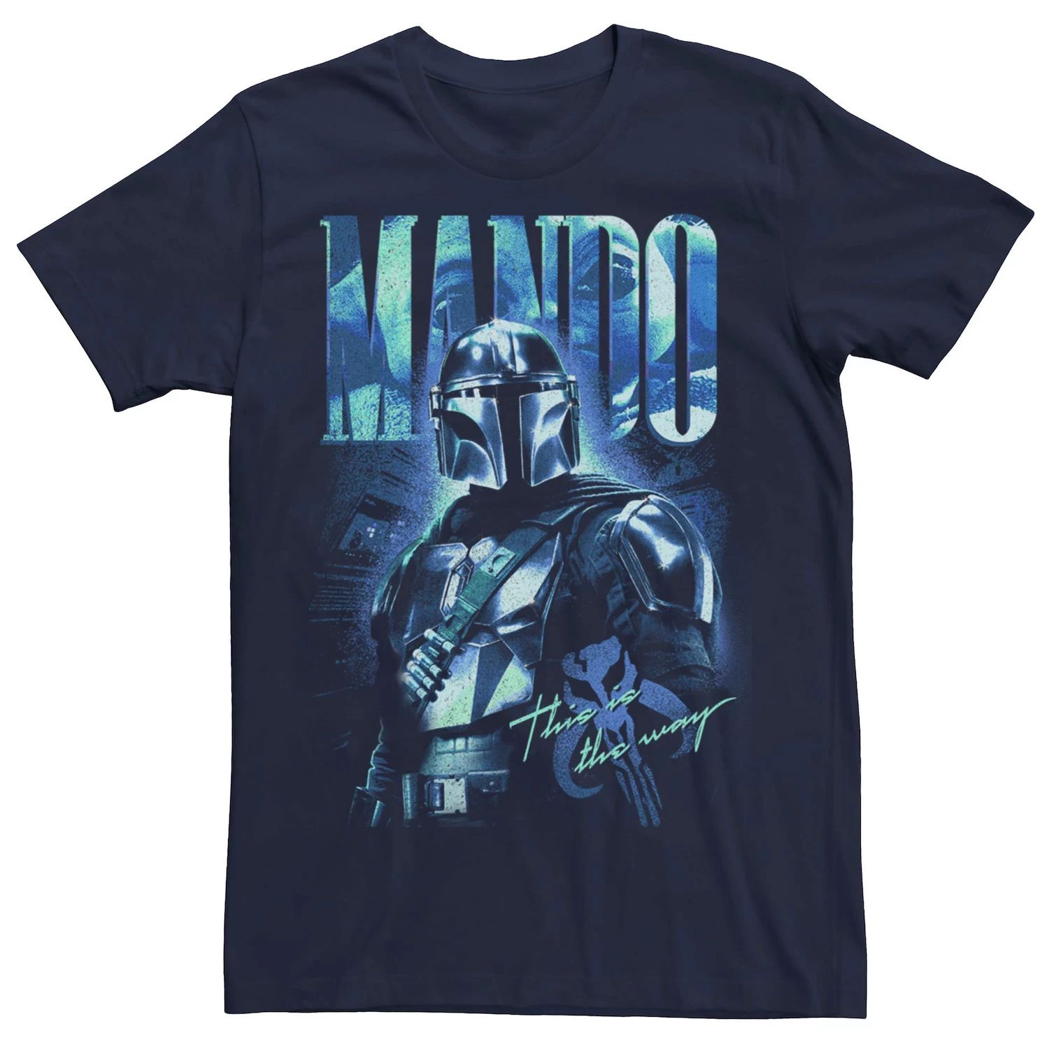 Мужская футболка со светящимся плакатом Star Wars The Mandalorian Big Mando Licensed Character
