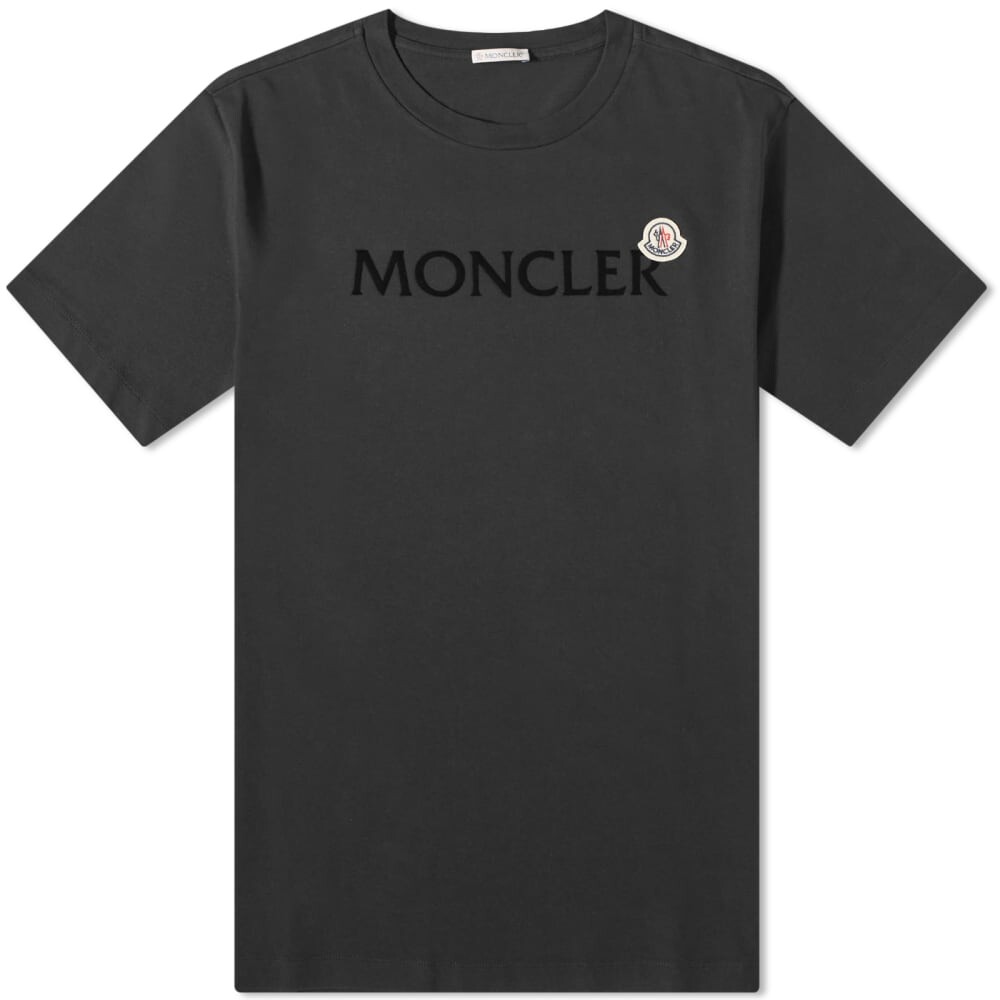

Футболка с текстовым логотипом Moncler, черный