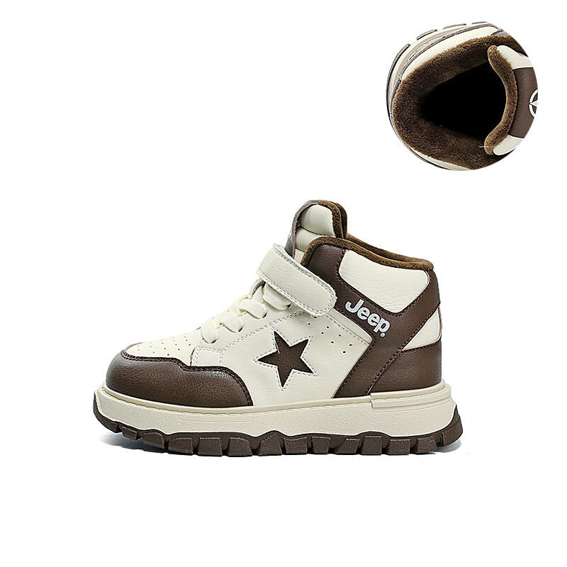 

Кроссовки Jeep Kids Skateboarding Shoes Kids High-top Brown, коричневый