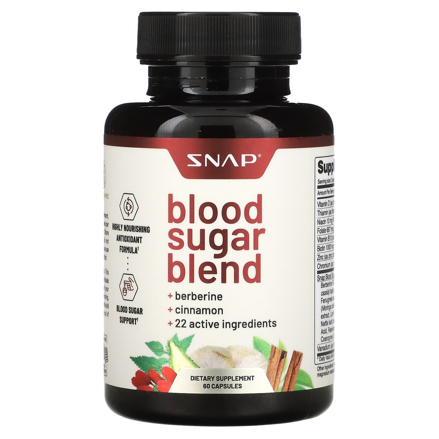 

Смесь сахара в крови, 60 капсул, Snap Supplements