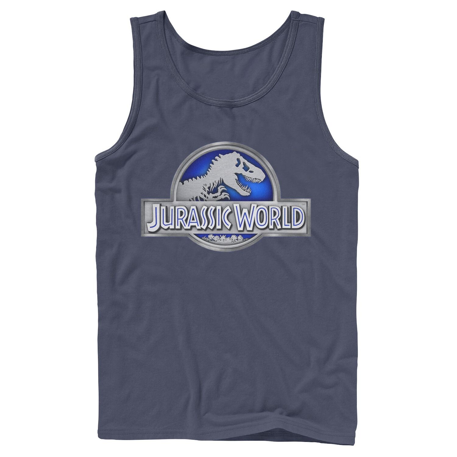 

Мужская классическая синяя майка Jurassic World с графическим логотипом Fossil Licensed Character