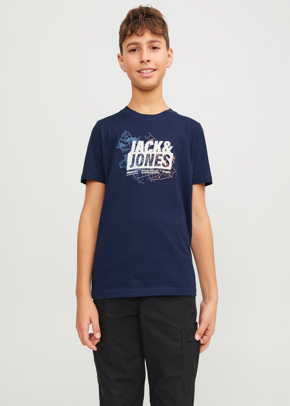 

Jack and Jones Темно-синяя футболка с логотипом Junior (6–16 лет)