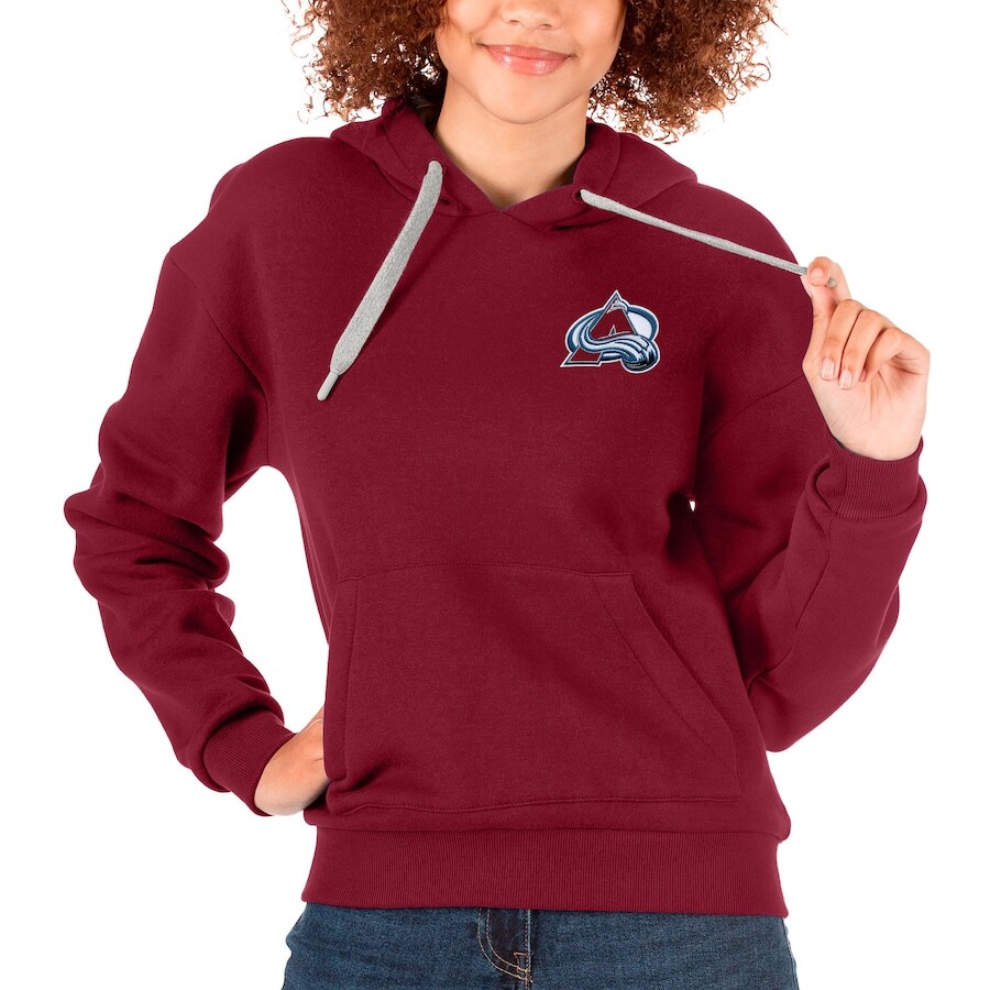

Пуловер с капюшоном Antigua Colorado Avalanche, бордовый