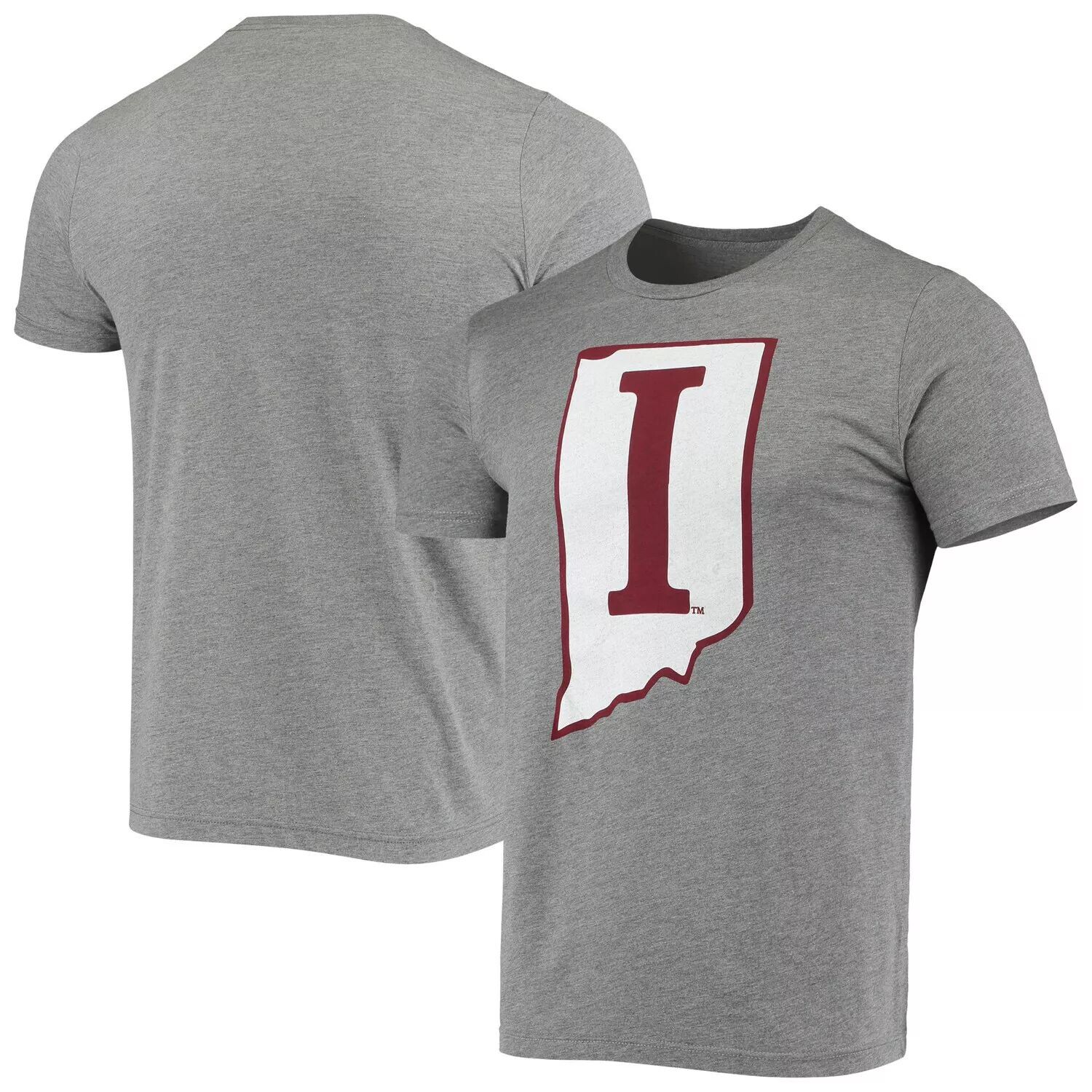 

Мужская футболка Homefield Heathered Grey Indiana Hoosiers Vintage Memorial Mural Tri-Blend