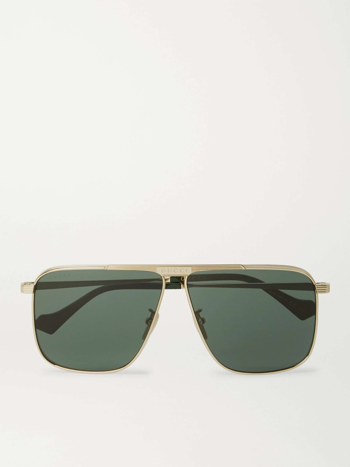 

Золотистые солнцезащитные очки D-оправы GUCCI EYEWEAR, золотой