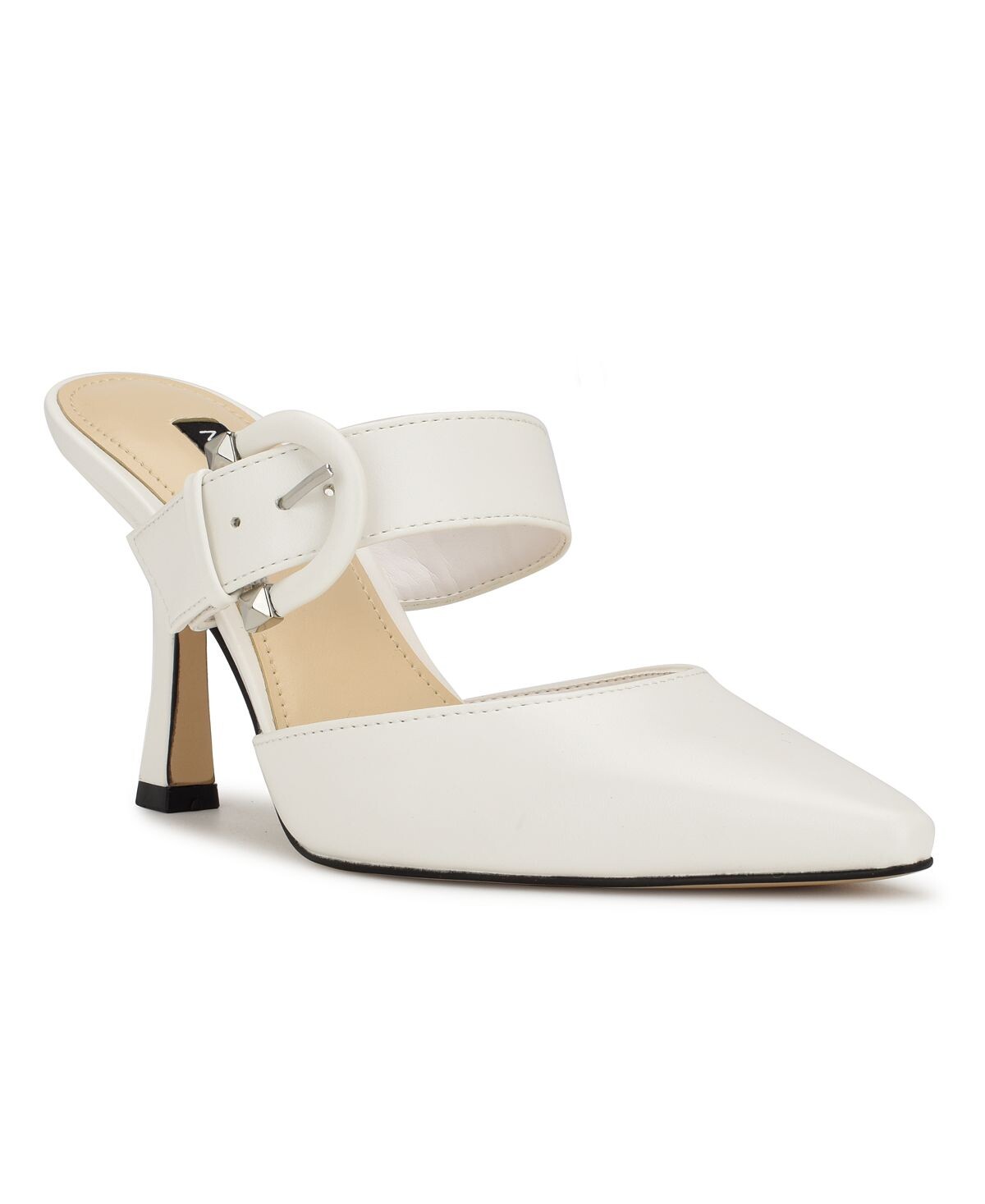 

Женские мюли Sanra без шнуровки на каблуке Nine West, белый