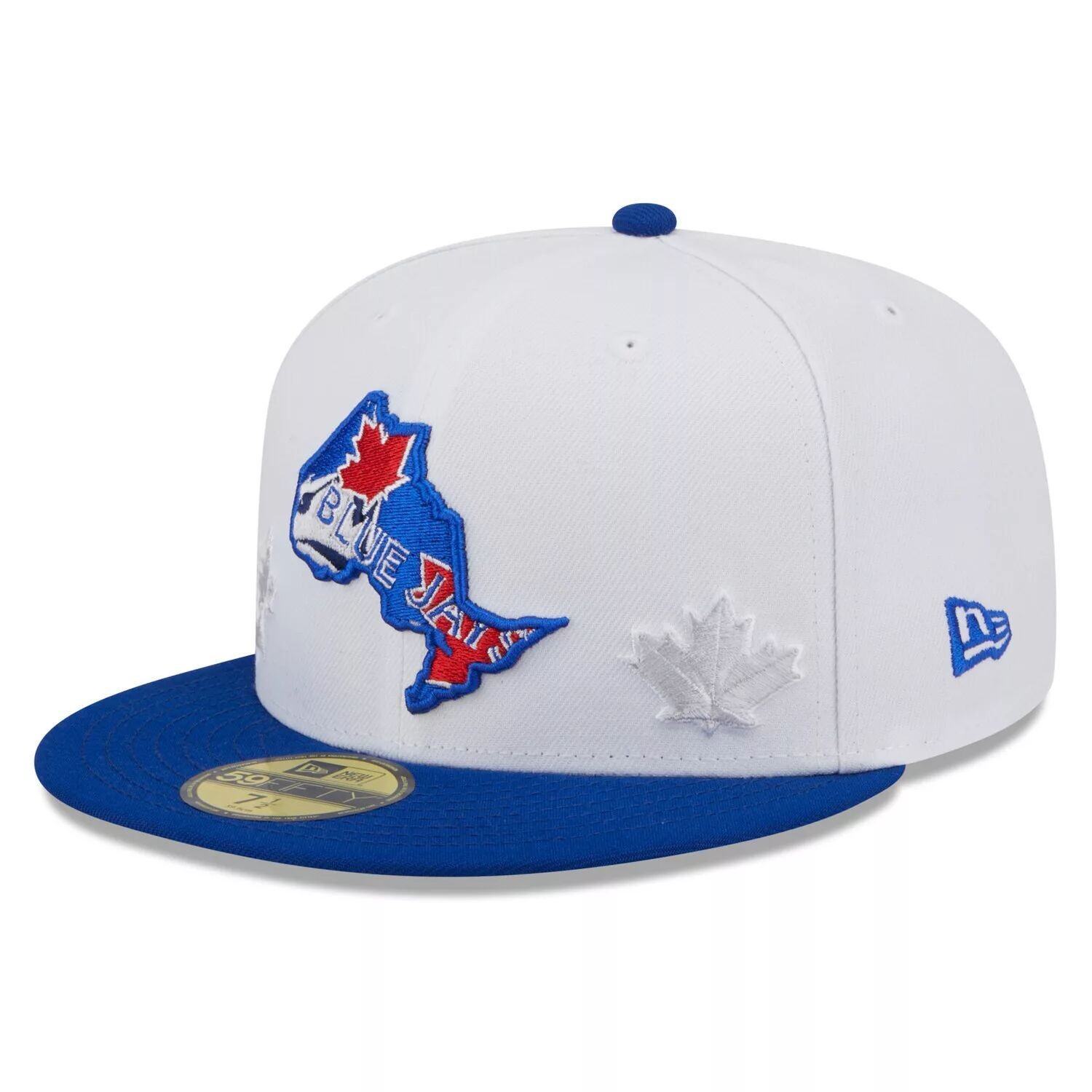 

Мужская приталенная шляпа New Era White/Royal Toronto Blue Jays State 59FIFTY