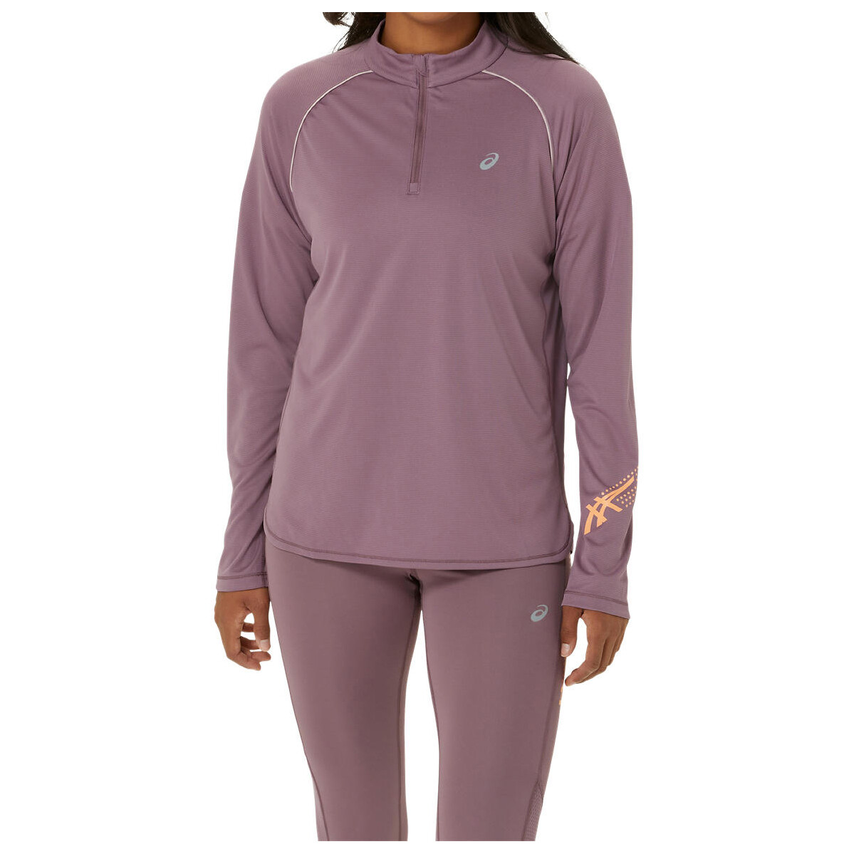 

Футболка для бега Asics Icon 1/2 Zip L/S Top, цвет Dusty Mauve/Watershed Rose