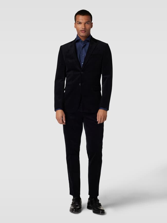 

Деловая рубашка с воротником-акулой Profuomo, темно-синий