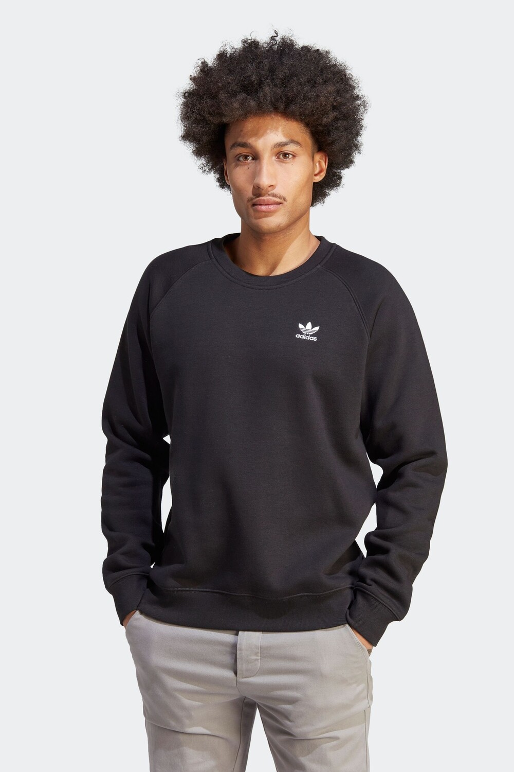 

Толстовка Trefoil Essentials с круглым вырезом Adidas Originals, черный