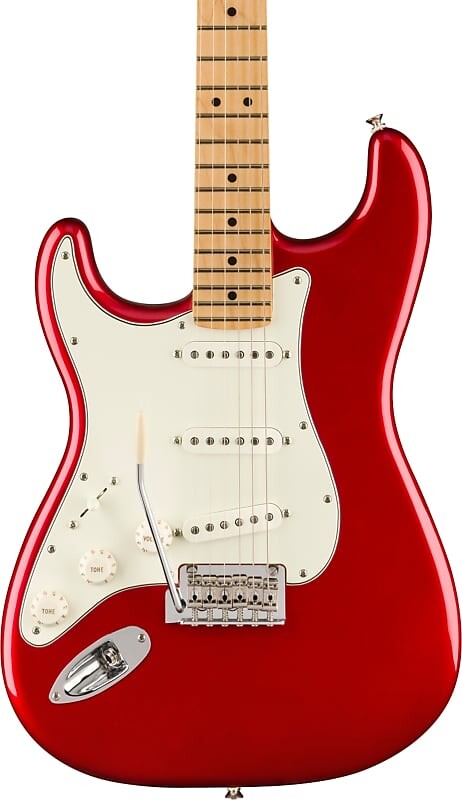 

Электрогитара Fender Player Stratocaster LH Left-Handed Electric Guitar, Candy Apple Red
