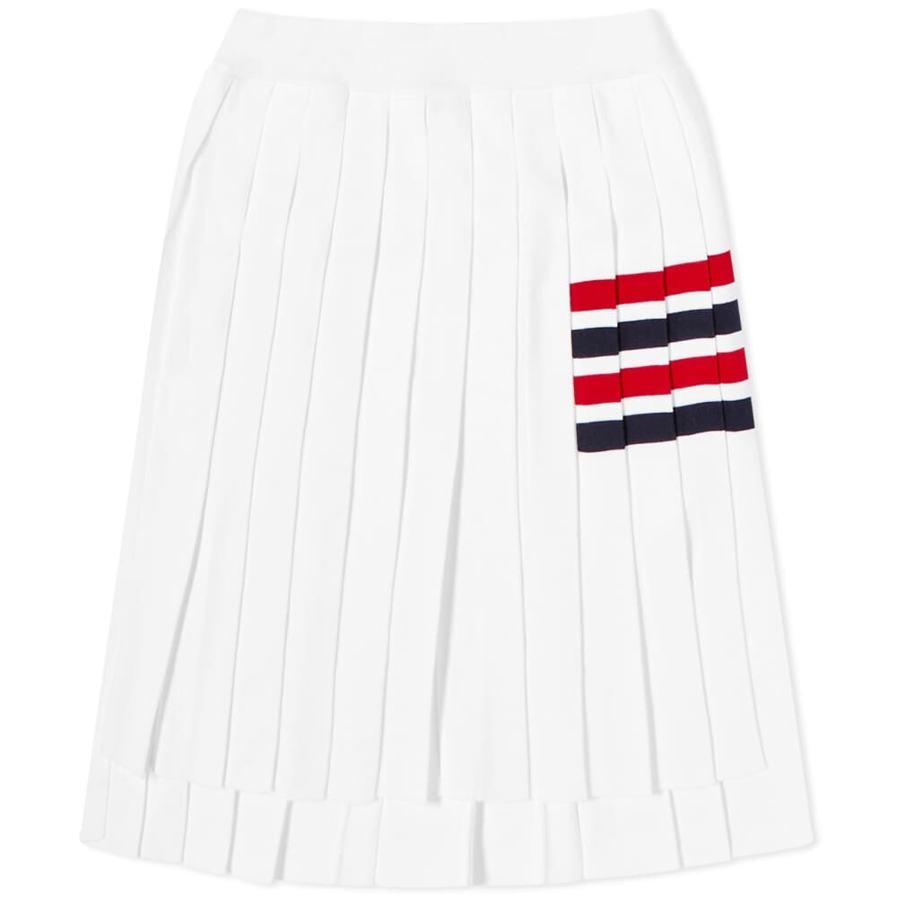 

Мини-юбка с 4 полосками Thom Browne, белый
