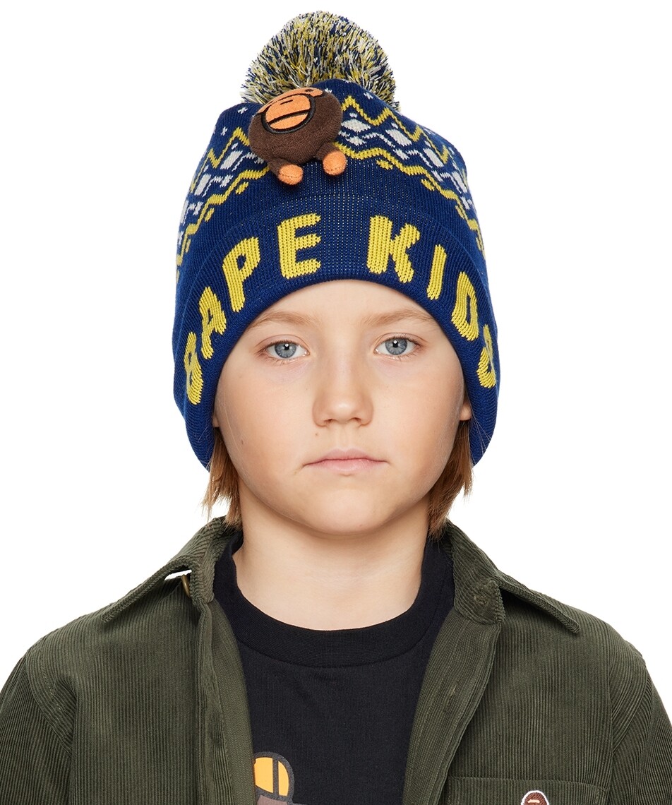 

Kids Navy Baby Milo Плюшевая кукла Шапочка Темно-синяя BAPE