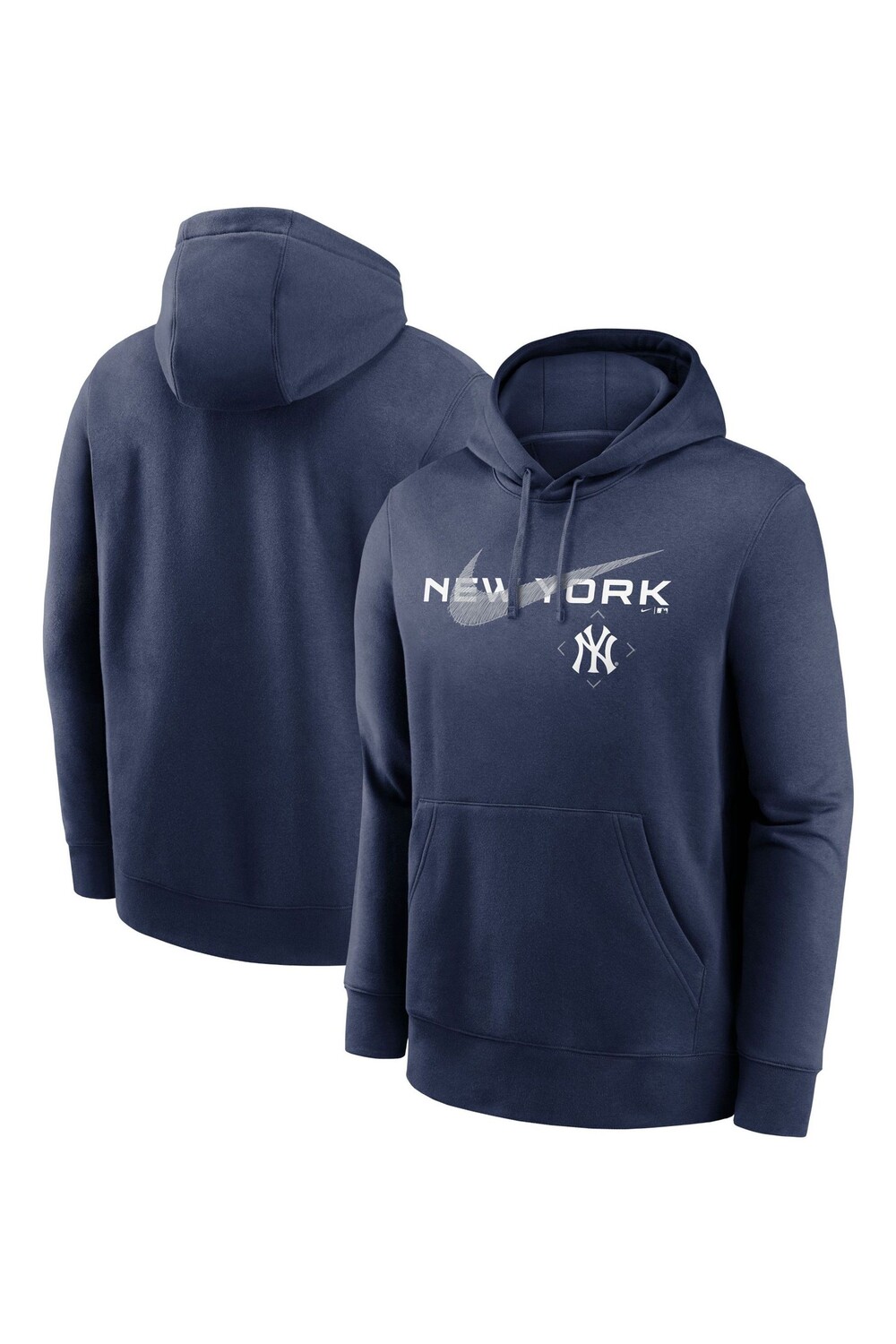 

Флисовая толстовка с логотипом New York Yankees Swoosh Nike, синий