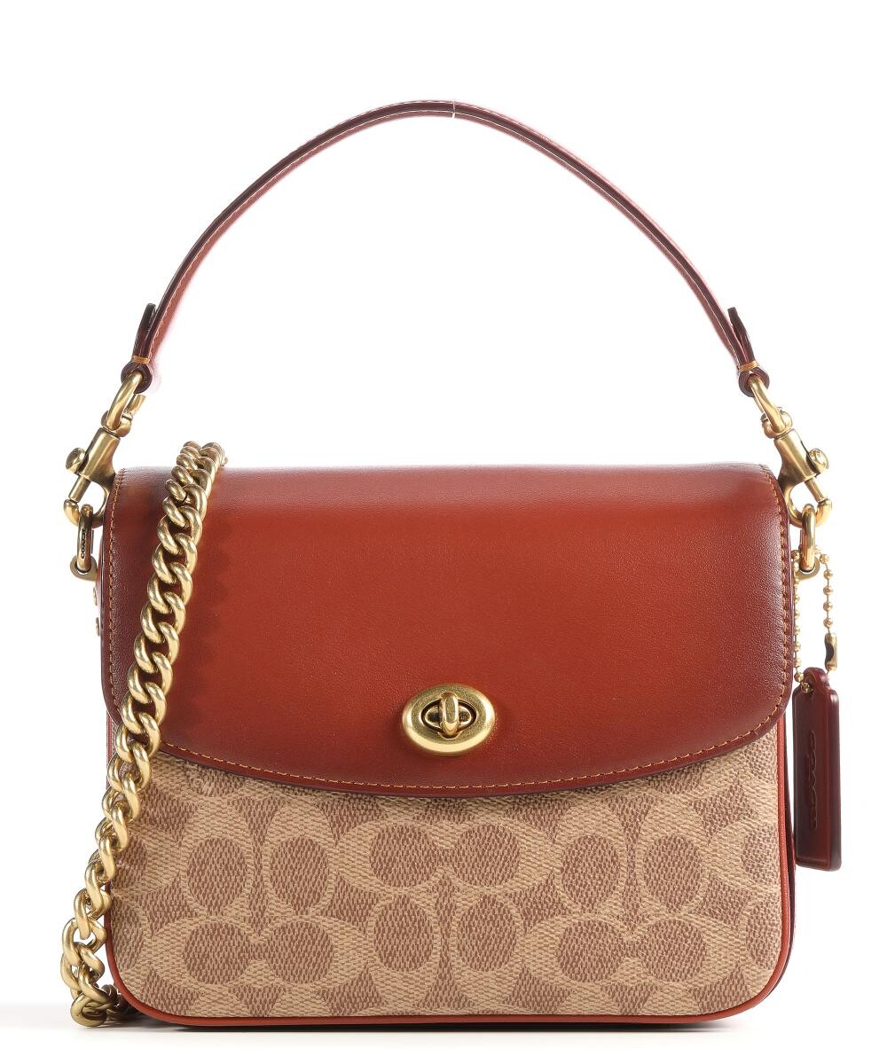 

Сумка через плечо Cassie 19 из зерненой коровьей кожи Coach, коричневый