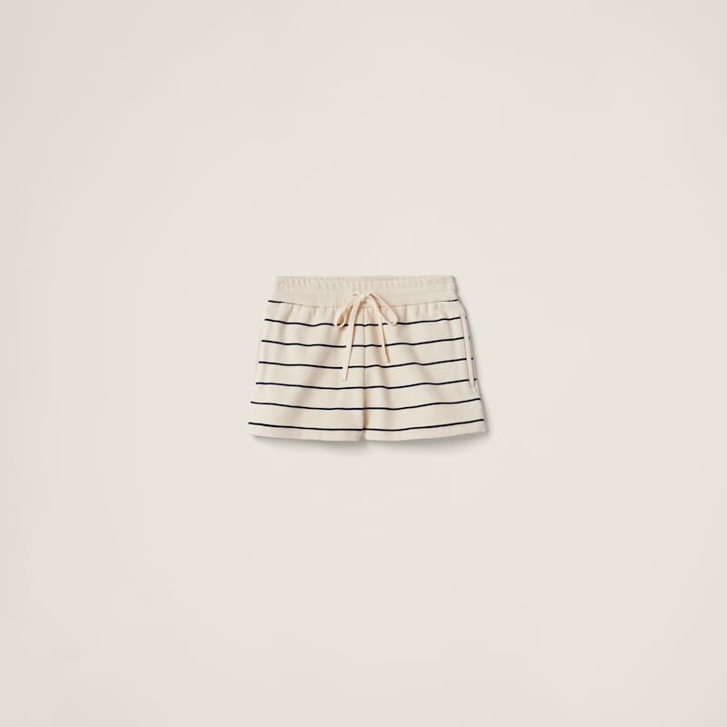 

Флисовые хлопковые шорты Miu Miu, белый