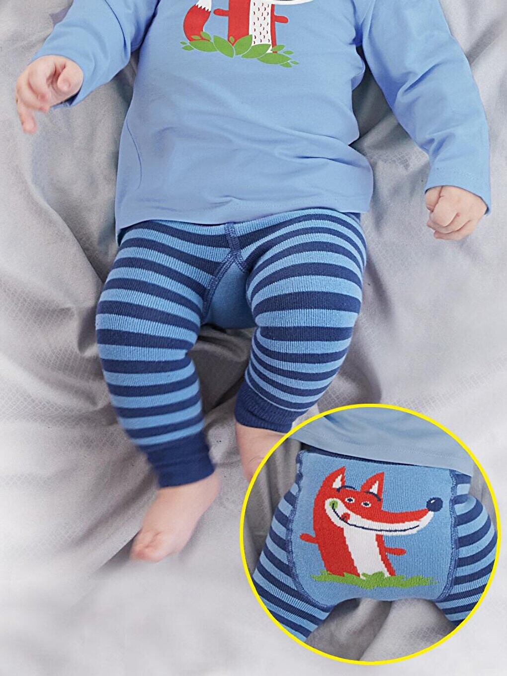 

Детские леггинсы с рисунком лисы и брюки Denokids