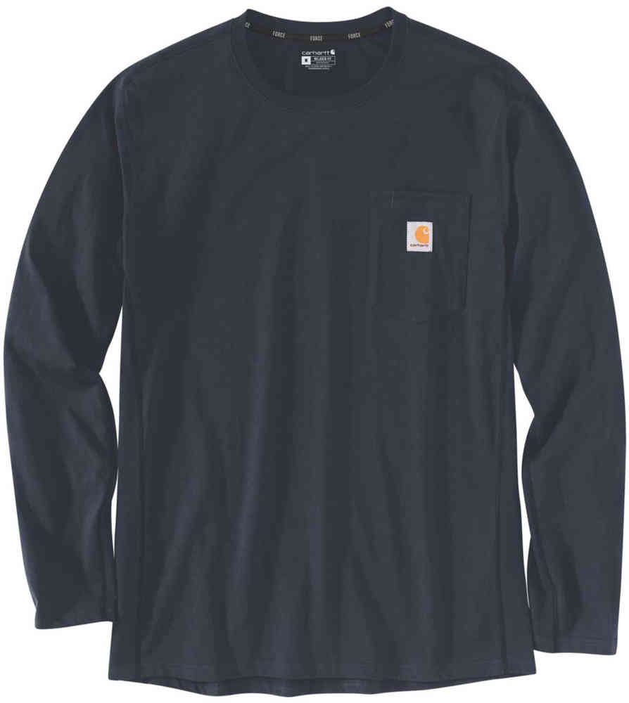 Рубашка с длинными рукавами и карманами Force Flex Carhartt, темно-синий рубашка с длинным рукавом carhartt workwear pocket черный