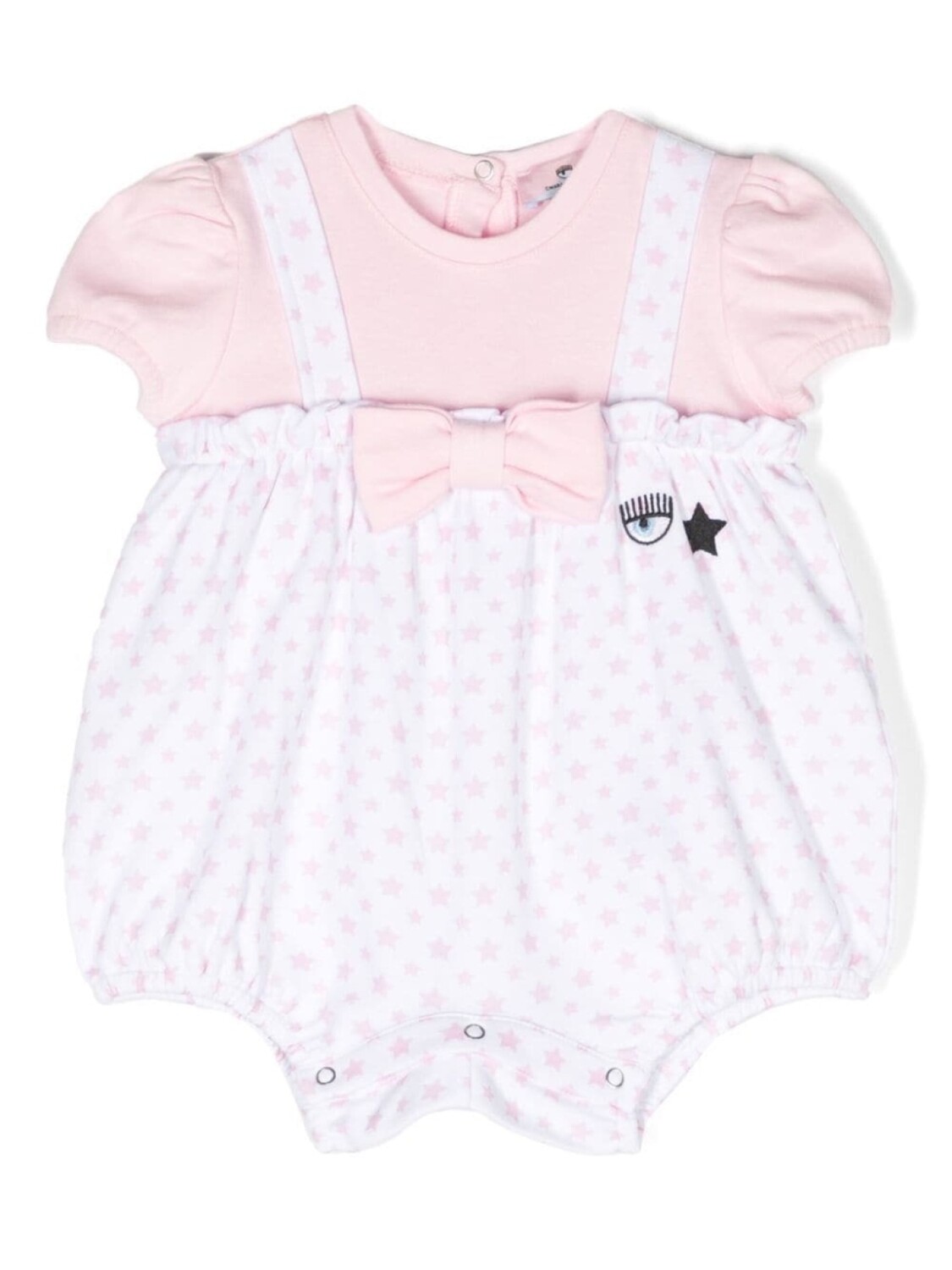 

Chiara Ferragni Kids комбинезон с бантом, розовый