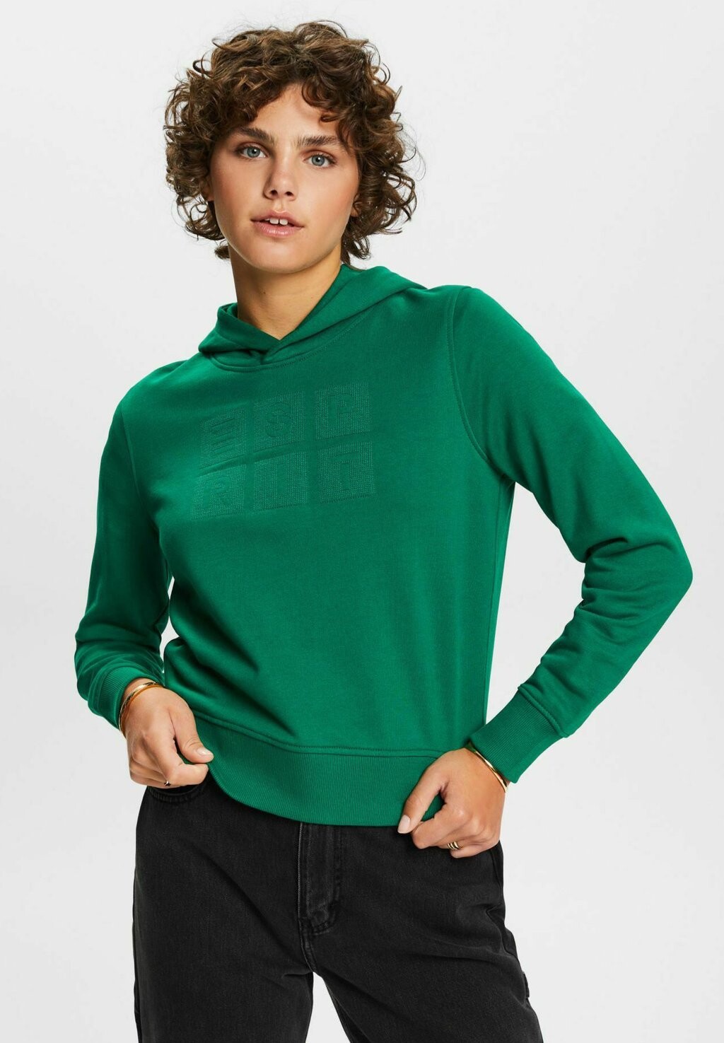 

Толстовка с капюшоном Esprit, темно-зеленый