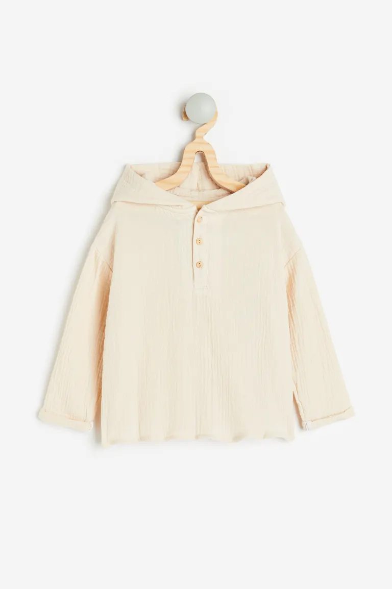 

Муслиновая толстовка с капюшоном H&M, бежевый
