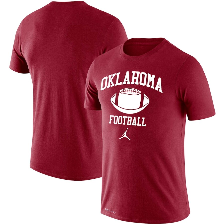 

Футболка с коротким рукавом Jordan Brand Oklahoma Sooners, малиновый