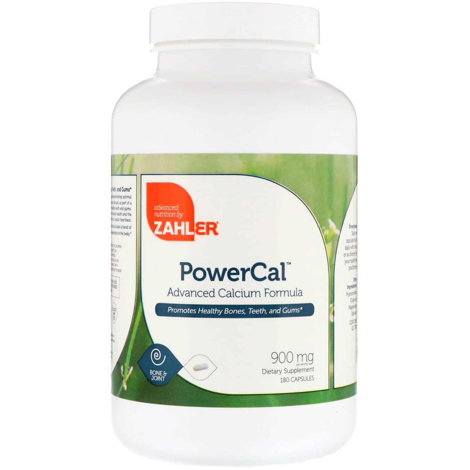 

PowerCal, улучшенная формула кальция, 900 мг, 180 капсул, Zahler