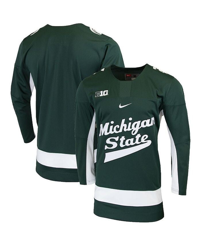 

Мужская зеленая хоккейная майка колледжа Michigan State Spartans Replica Nike, зеленый