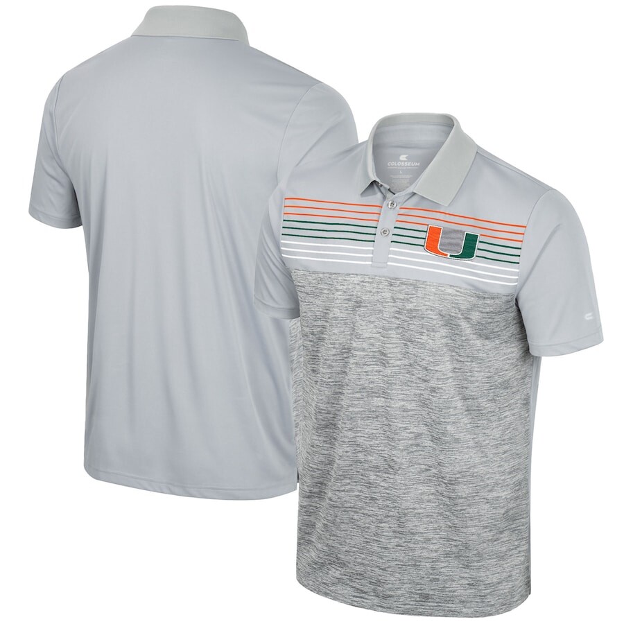 

Поло с коротким рукавом Colosseum Miami Hurricanes, серый