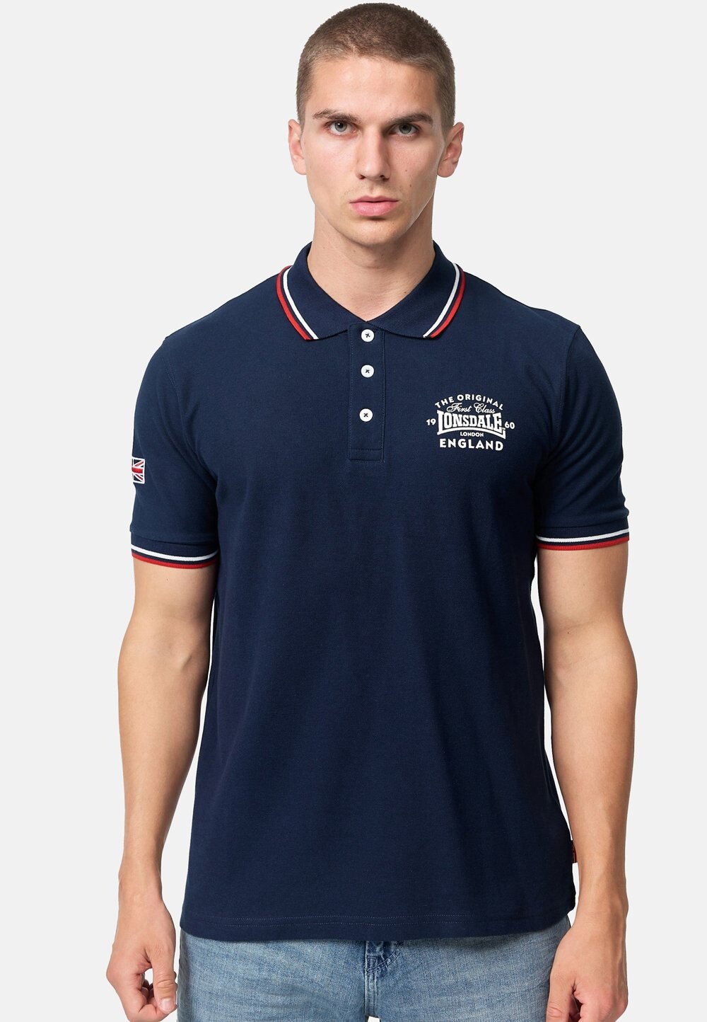 

Поло Normal Passform Moyne Lonsdale, цвет navy red white