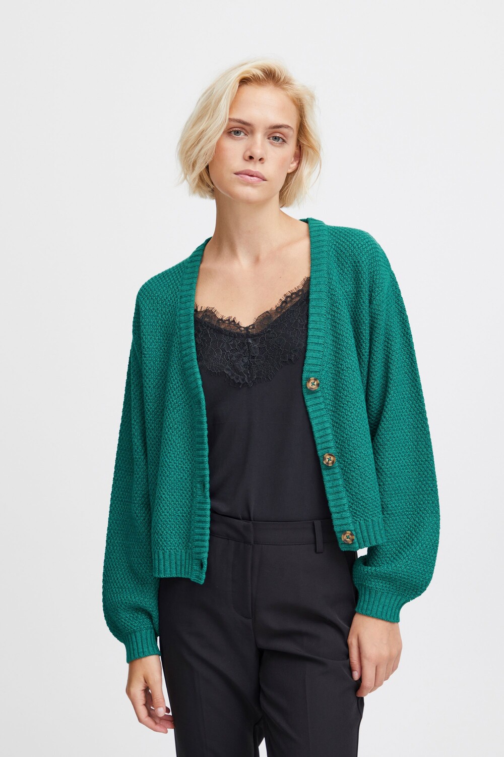 

Кардиган ICHI Strickjacke IHNOELLE CA 20116751, зеленый