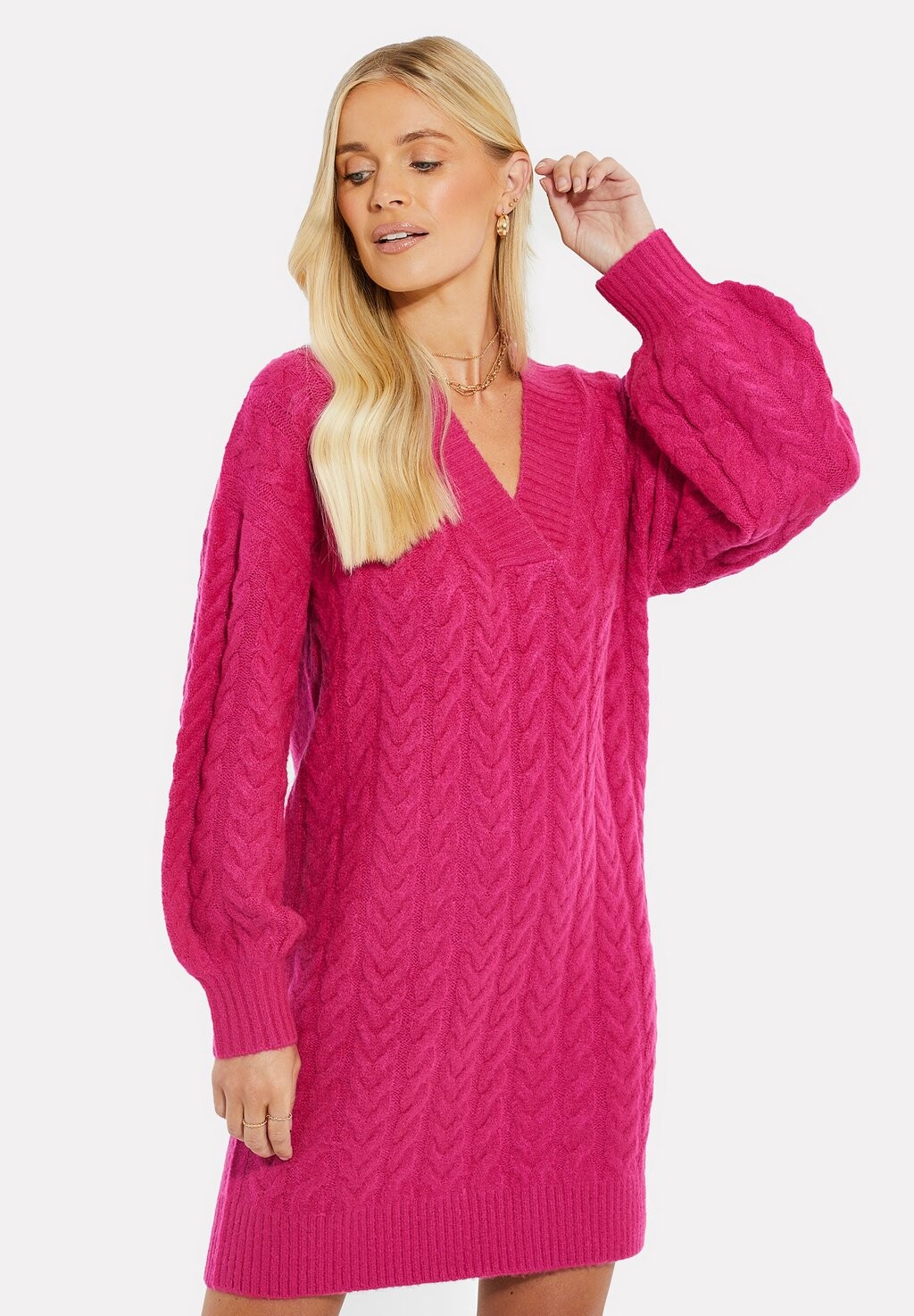 

Вязаное платье Threadbare, розовый