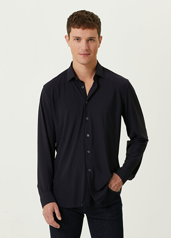

Темно-синяя рубашка Corneliani