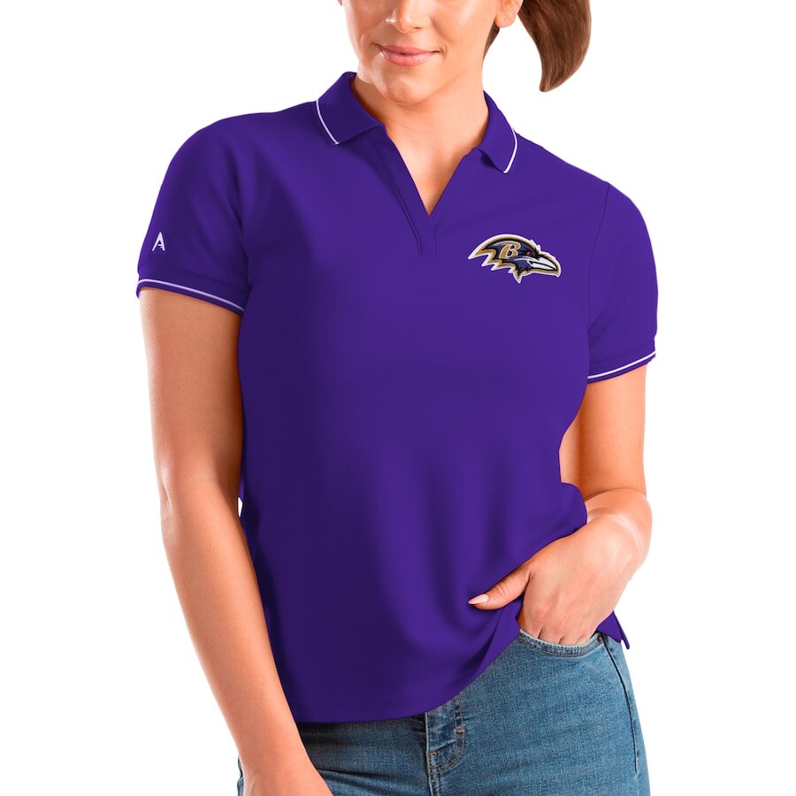 

Поло с коротким рукавом Antigua Baltimore Ravens, фиолетовый