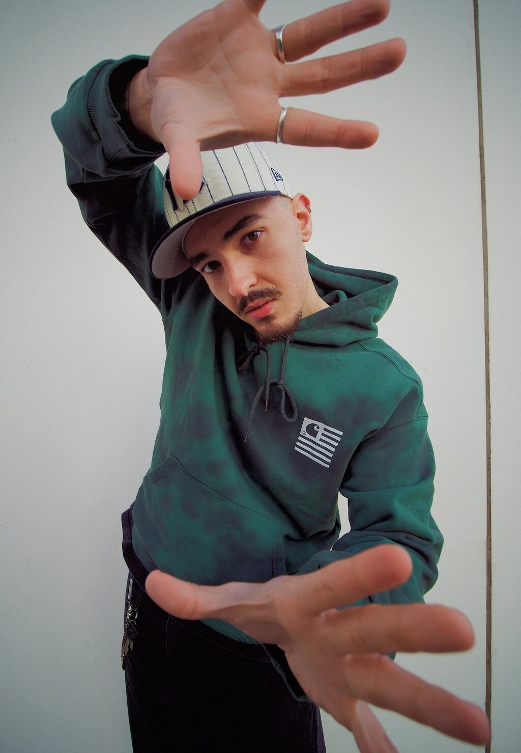 

Толстовка Carhartt WIP Hooded Chromo, зеленый, Черный