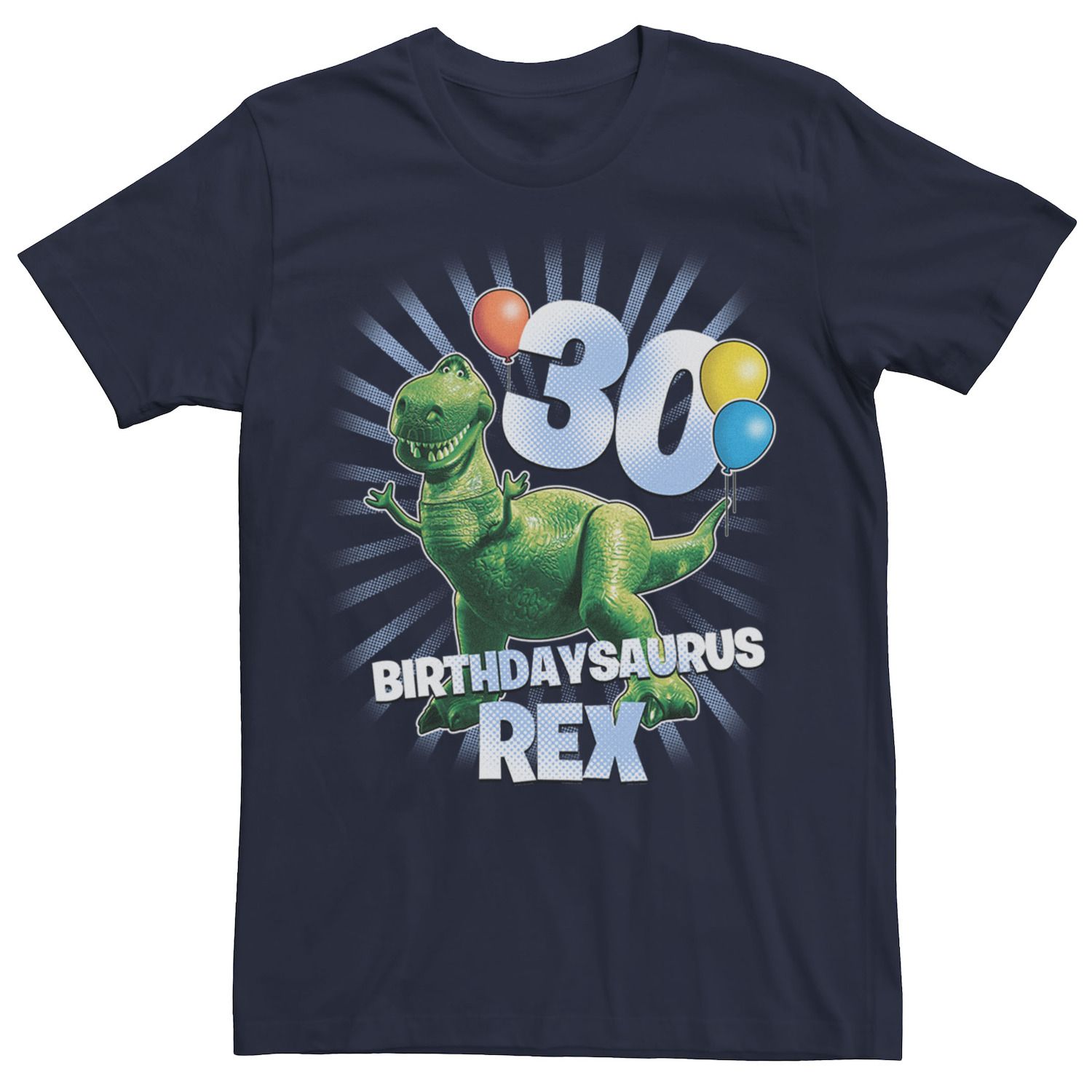 мужская футболка disney pixar toy story rex face licensed character Мужская футболка Disney/Pixar Toy Story Birthdaysaurus Rex на 30-летие Disney / Pixar