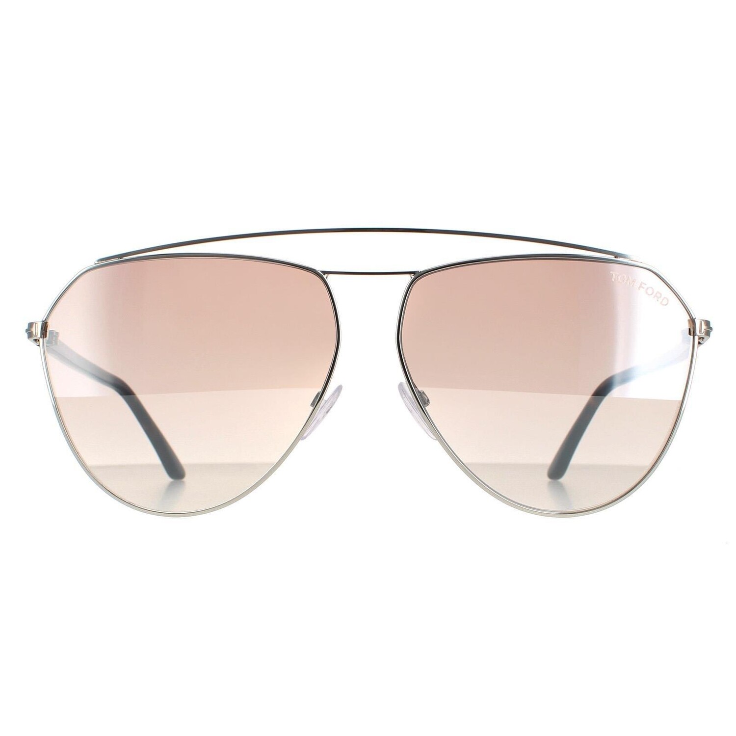 цена Зеркало с градиентом Aviator Silver Havana Brown Silver Binx FT0681 Tom Ford, серебро