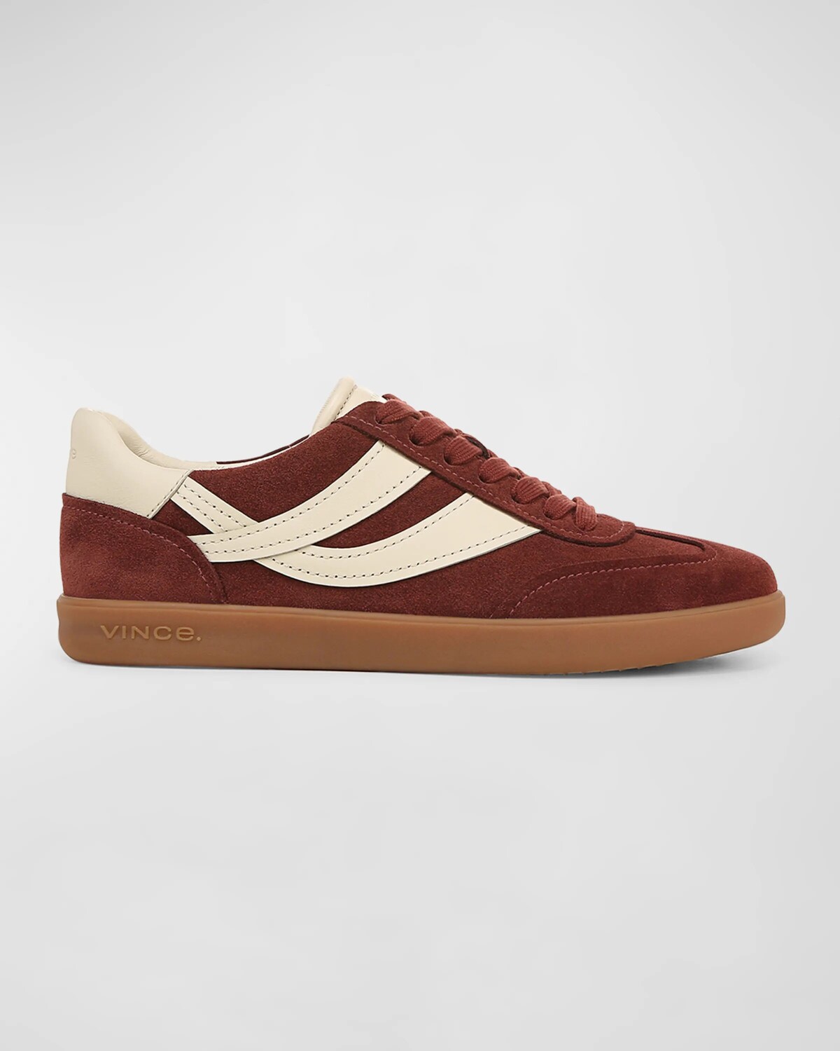 

Кроссовки Oasis в стиле ретро из смешанной кожи Vince, цвет Malbec Red Suede