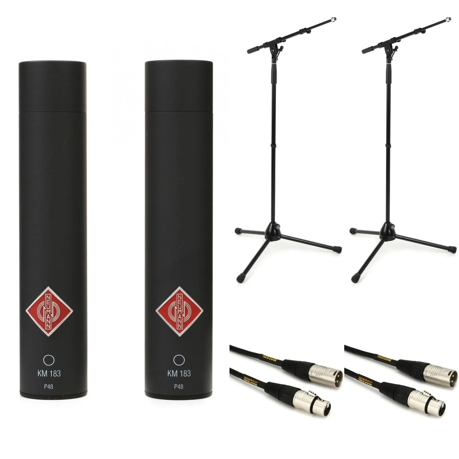

Neumann KM 183 Stereo Set Комплект микрофонов с малой диафрагмой, подставками и кабелями - матовый черный