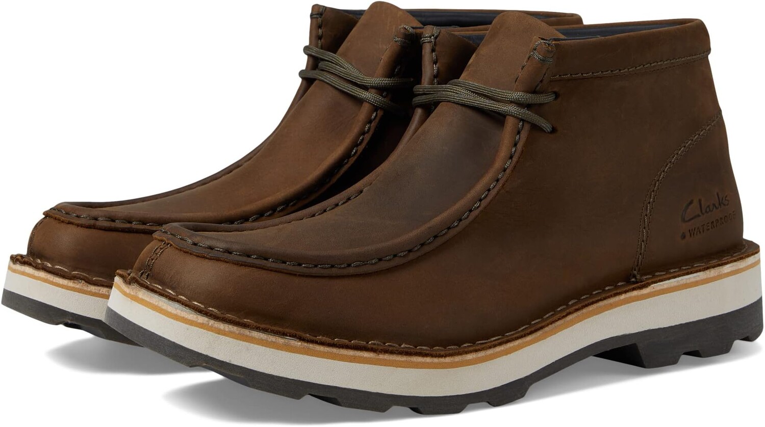 

Ботинки Corston Wally Waterproof Clarks, цвет Olive Leather Waterproof