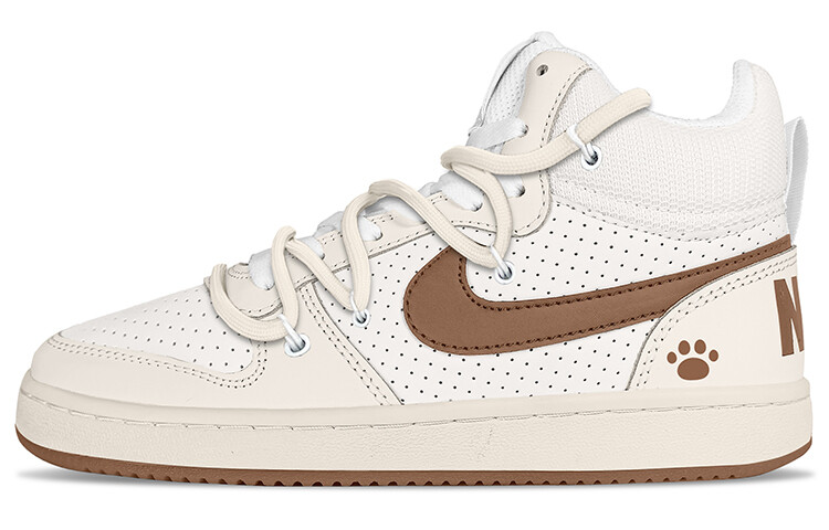 

Кроссовки Nike Court Borough Series Skateboarding Shoes Women's Mid-top Brown, цвет Off White
