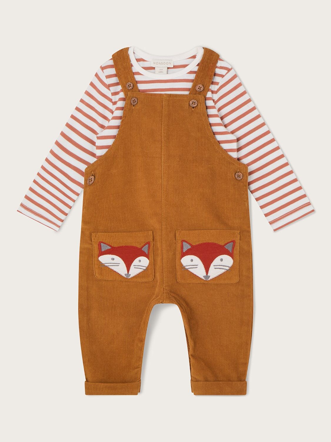 

Комплект комбинезона и футболки Baby Fox Monsoon, кэмел