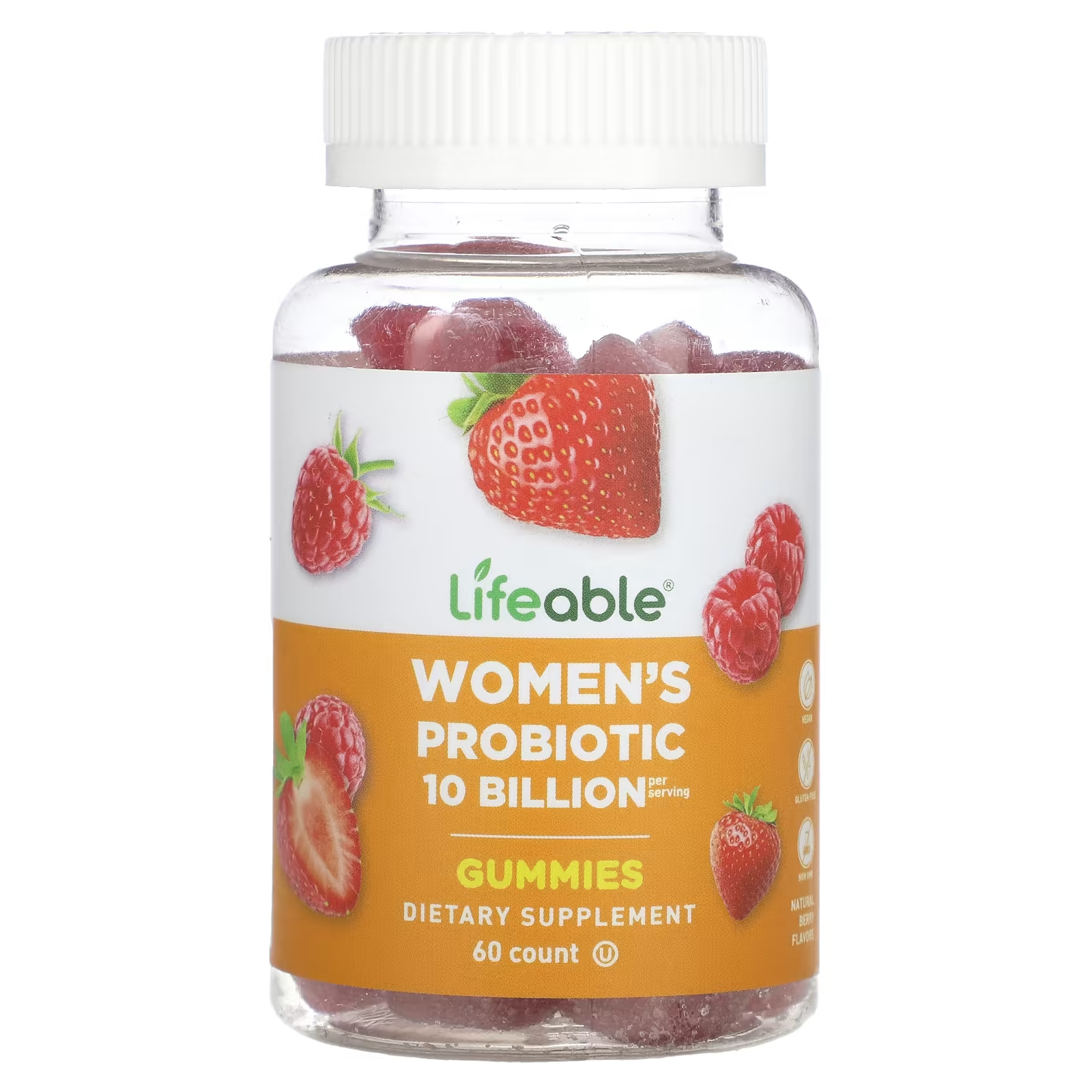 Добавка с пробиотиками Lifeable Berry, 60 жевательных конфет пробиотики up4 berry delicious для детей 30 жевательных конфет