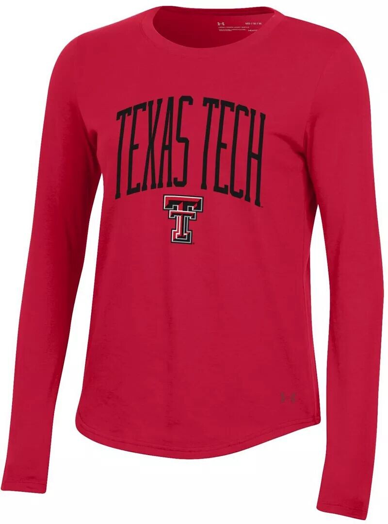 

Красная хлопковая футболка с длинными рукавами Under Armour Texas Tech Red Raiders