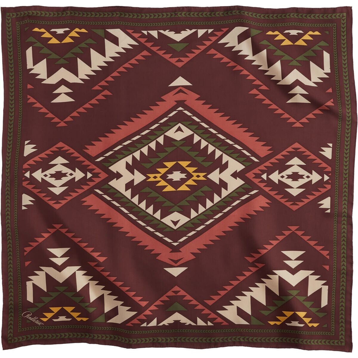

Шелковый шарф Pendleton, цвет bridge creek maroon