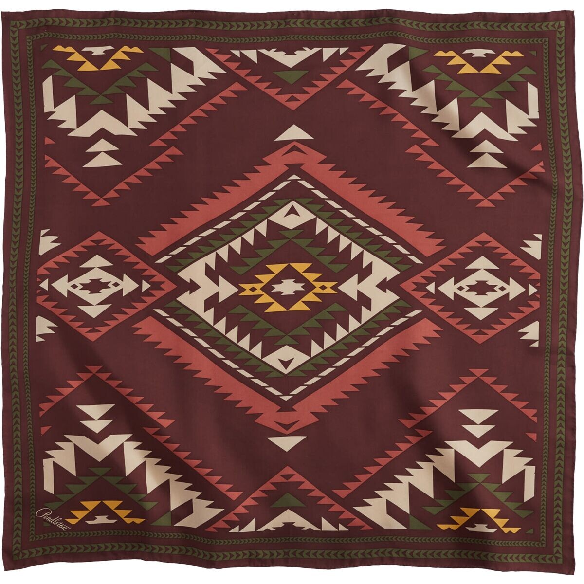 Шелковый шарф Pendleton, цвет bridge creek maroon